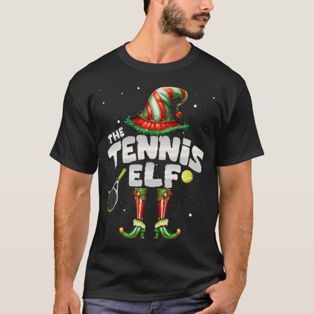 Camiseta I'M The Tennis Elf Family Matching Group Christmas (Anverso)