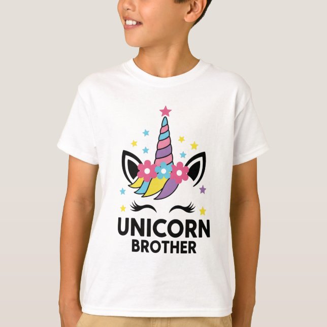 Camiseta I'm The Unicorn Brother Kids Birthday T-Shirt (Anverso)