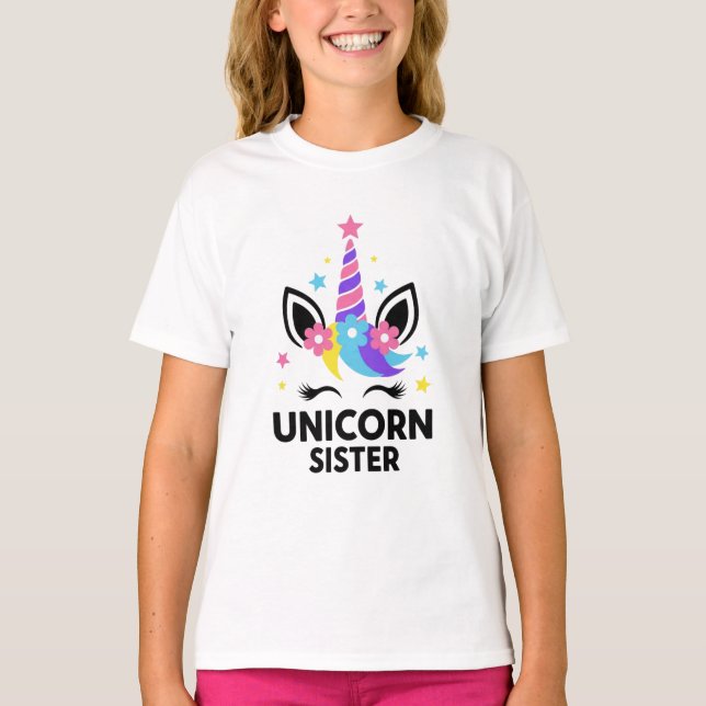 Camiseta I'm The Unicorn Sister Kids Birthday T-Shirt (Anverso)