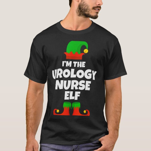 Camiseta I'm The Urology Nurse Elf Family Pajama Christmas  (Anverso)