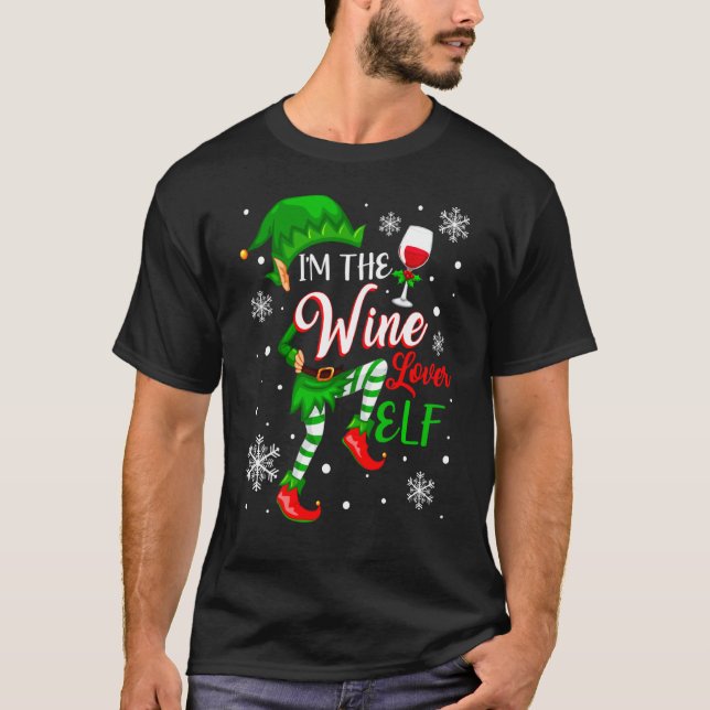 Camiseta Im The Wine Lover Elf Parking Family Group Christ (Anverso)