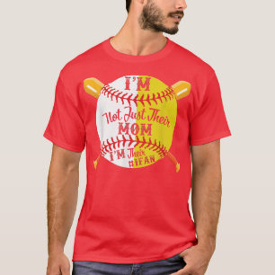 Camiseta Im Their Number 1 Fan Softball Baseball Mom