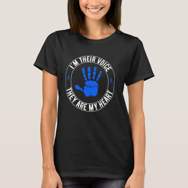Camiseta I'm Their Voice Child Abuse Prevention Awareness M (Anverso)