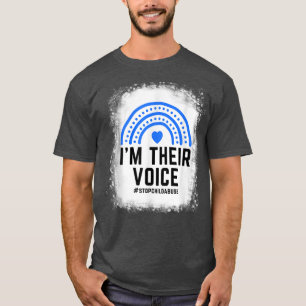 Camiseta I'm Their Voice Stop Child Abuse