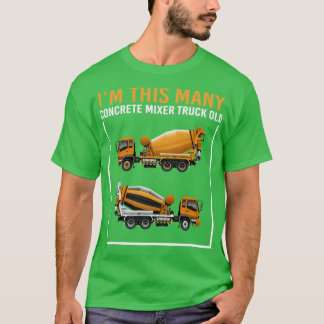 Camiseta Im This Many Concrete Mixer Truck 2nd B de 2 años 