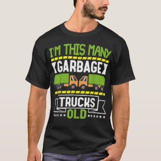 Camiseta I'm this many Garbage Trucks Old  2nd Birthday 