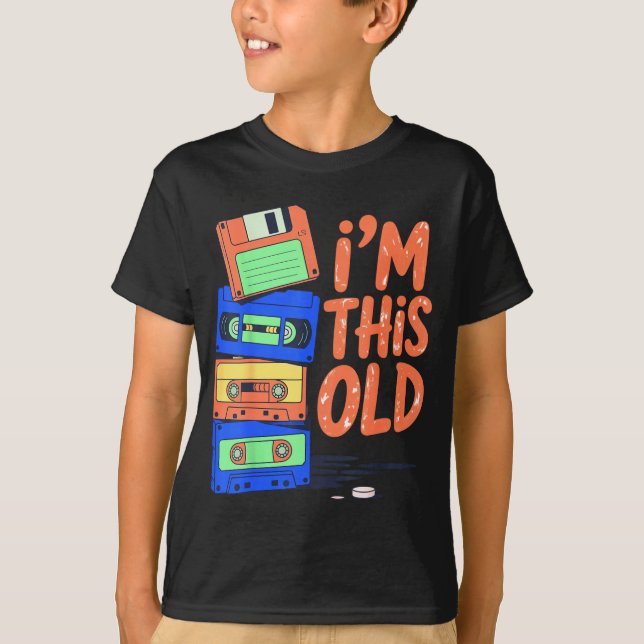Camiseta I'm This Old Funny Retro Floppy Cette Design Vinta (Anverso)