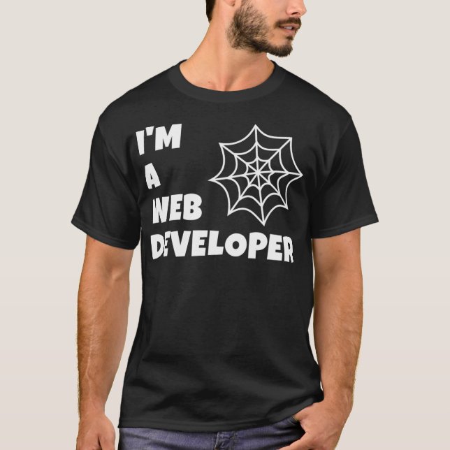 Camiseta Im un desarrollador web Shirt Halloween Spiderweb  (Anverso)