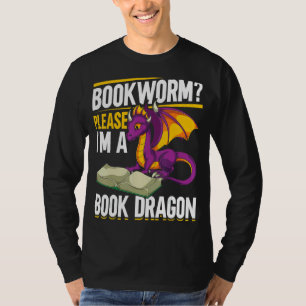 Camiseta Im Un Libro Dragón Leyendo Libro Drago