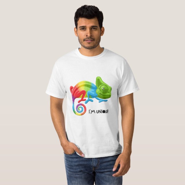 Camiseta I'm Unique Chameleon para hombre - Arcoír (Anverso completo)