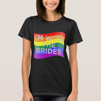 Camiseta Im With The Brides Lesbian Gay Wedding