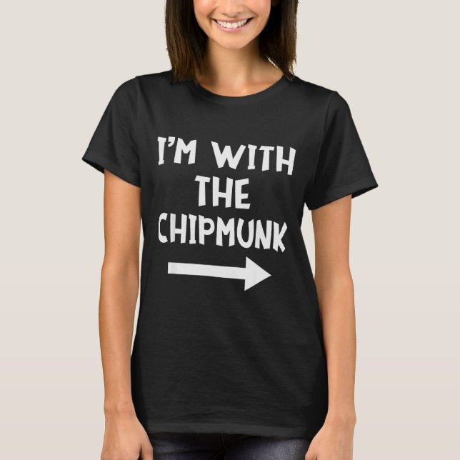 Camiseta I'm With The Chipmunk Matching Couple Halloween Co (Anverso)