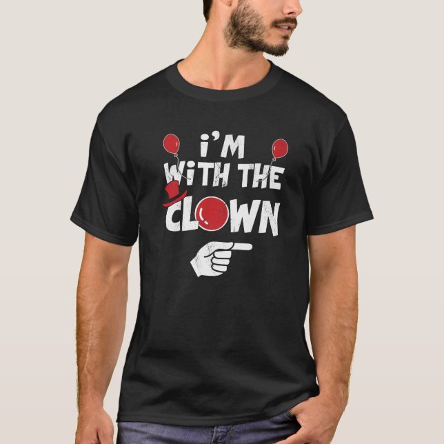 Camiseta I'm With The Clown Halloween Costumes Matching Cou (Anverso)