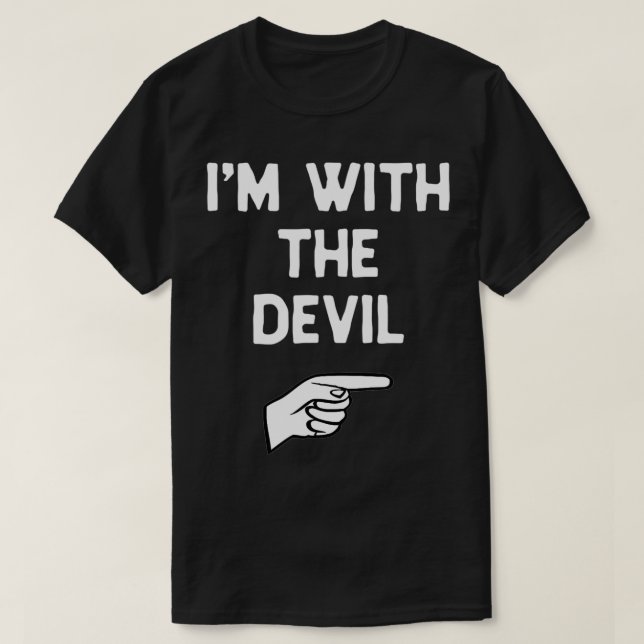 Camiseta I'm With The Devil Costume Halloween Matching  (Diseño del anverso)