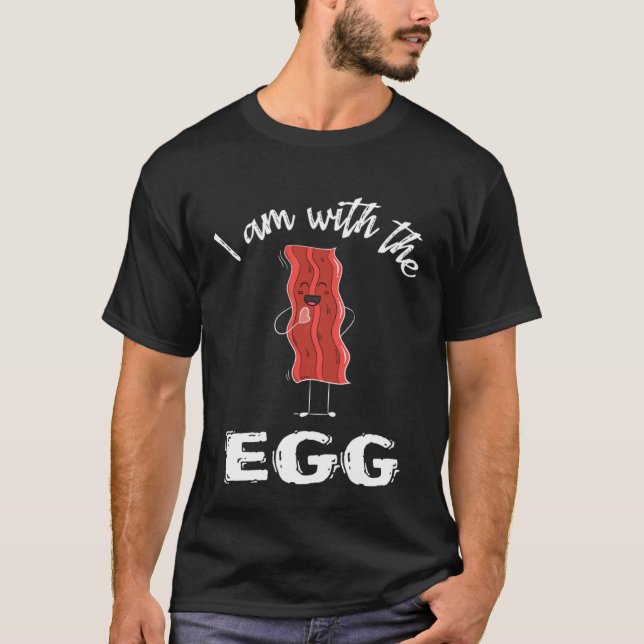 Camiseta I'm With The Egg Bacon Couples Matching Costume Ha (Anverso)