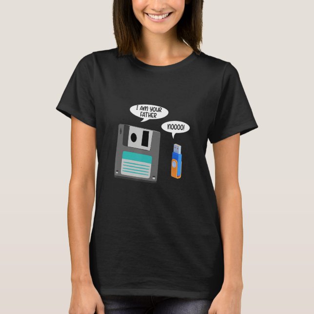 Camiseta Im Your Padre USB Floppy Disk IT Computer Geek Ne (Anverso)