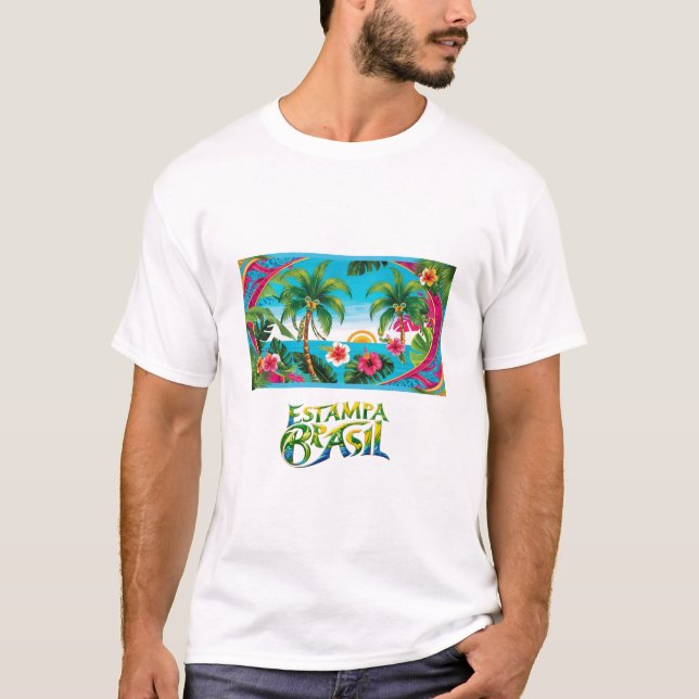 Camiseta Imagem tropical (Anverso)