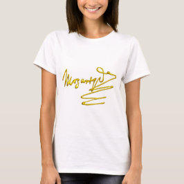 Camiseta IMAGEN A MOZART / Firma de oro 3D