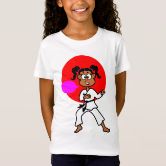 Camiseta Imagen afroamericana del chica del karate en la