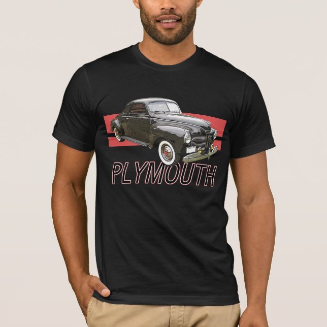 Camiseta Imagen aumentada Digital de Plymouth negro 1941 (Anverso)