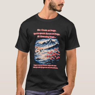 Camiseta Imagen coreana – Hermosa mala comunicación de IA