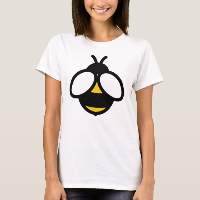 Camiseta Imagen de abejorro negro amarillo grande y elegant (Anverso)