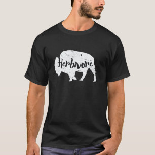 Camiseta Imagen de animal bisonte herbívoro poder vegano Si