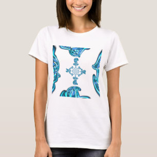 Camiseta Imagen de arte de graffiti Verde azulado de Action