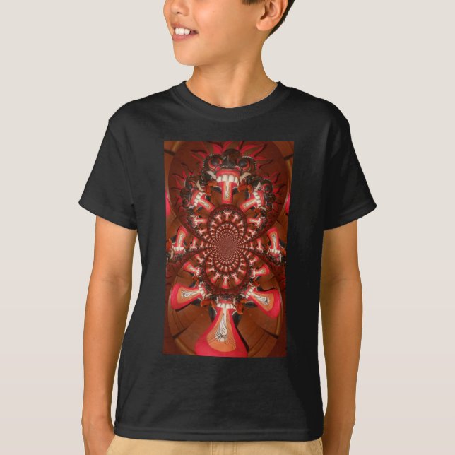 Camiseta Imagen de arte de lengua Kaleidoscope Imprimir/Grá (Anverso)