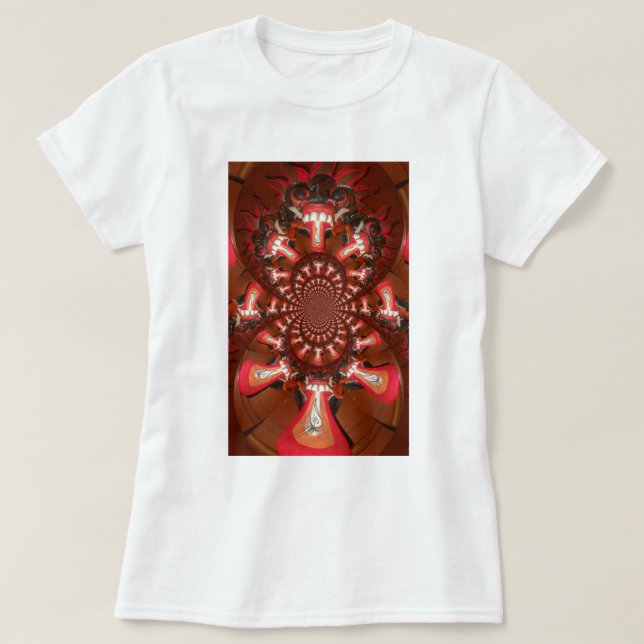 Camiseta Imagen de arte de lengua Kaleidoscope Imprimir/Grá (Diseño del anverso)