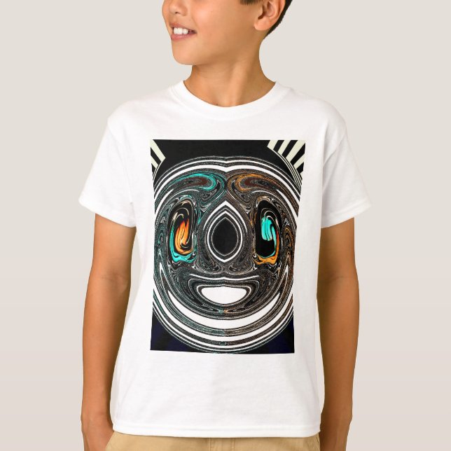 Camiseta Imagen de arte en textura de cebra de origen étnic (Anverso)