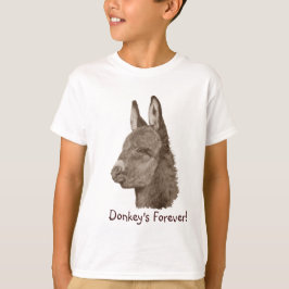 Camiseta imagen de burro muy lindo para los niños