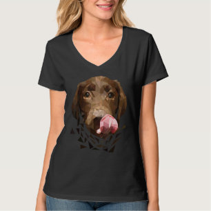 Camiseta Imagen de cachorro de bajo polígono labrador