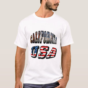 Camiseta Imagen de California y texto de bandera de Estados