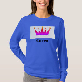 Camiseta Imagen de Corona de Texto Personalizado de la Rein