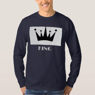 Camiseta Imagen de corona de texto personalizado King en az
