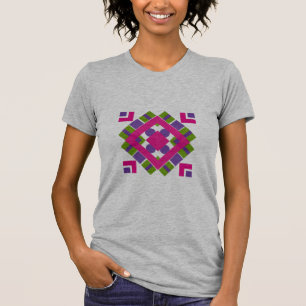Camiseta Imagen de diamante multicolor púrpura abstracto
