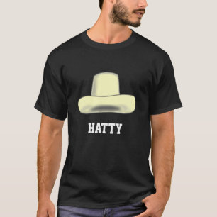 Camiseta Imagen de dibujos animados de sombrero y texto edi