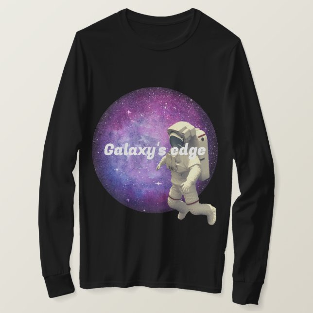 Camiseta Imagen de espacio Guay del borde de Galaxy l Negro (Anverso del diseño)
