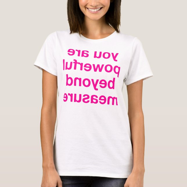 Camiseta Imagen de espejo - poder (rosa) (Anverso)
