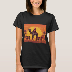 Camiseta Imagen de fantasía de esqueleto montando camello a
