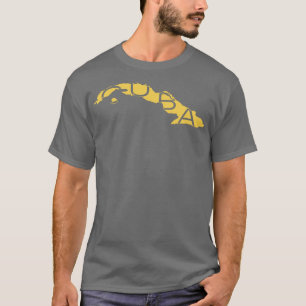 Camiseta Imagen de Golden Cuba sobre fondo negro con cuba S