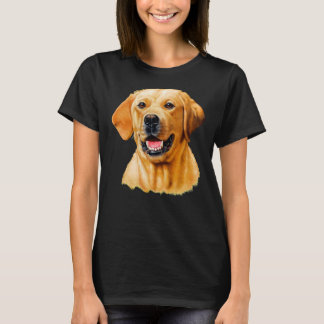Camiseta Imagen de la cara completa del labrador amarillo