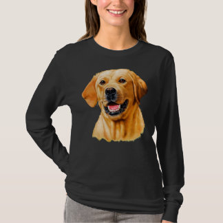 Camiseta Imagen de la cara completa del labrador amarillo