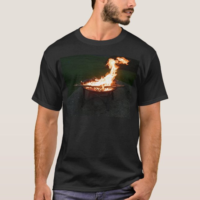 Camiseta Imagen de la hoguera de hoyo de fuego (Anverso)