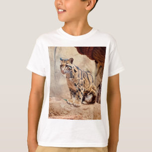 Camiseta imagen de leopardo nublado naturaleza vida salvaje
