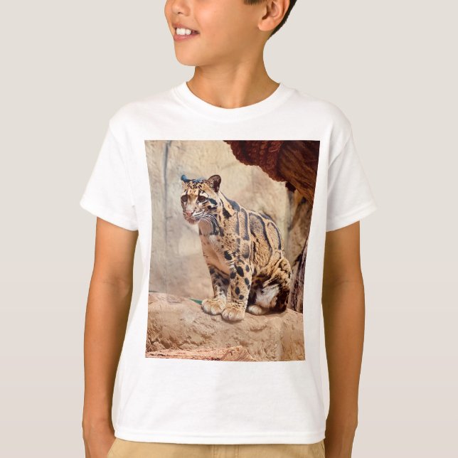 Camiseta imagen de leopardo nublado naturaleza vida salvaje (Anverso)