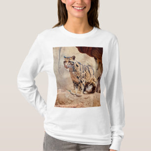 Camiseta imagen de leopardo nublado naturaleza vida salvaje