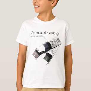Camiseta Imagen de los tubos de la pintura acrílica del