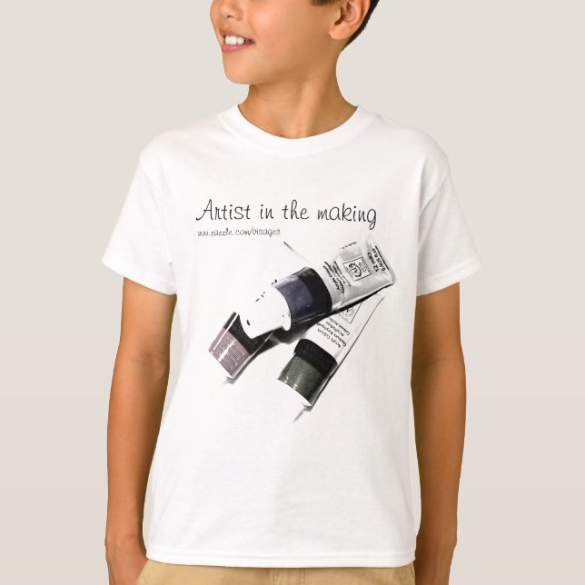 Camiseta Imagen de los tubos de la pintura acrílica del (Anverso)